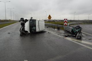 Wypadek na autostradzie w Kaszycach