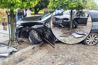 Pijacki rajd na ratusz! Demolował wszystko, co napotkał na drodze