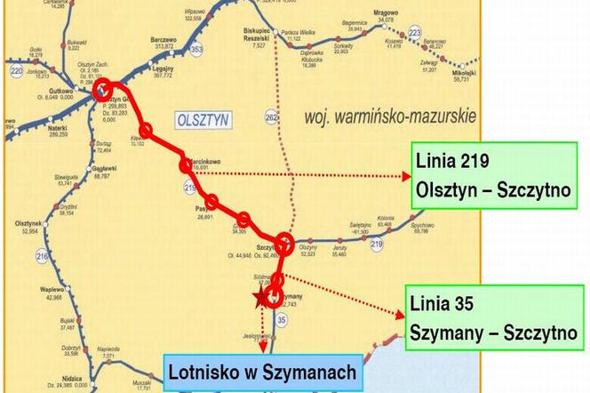 PKP Linia Olsztyn - Szczytno - Szymany