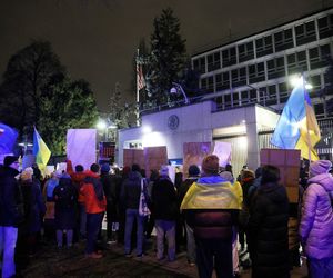 Protest pod ambasadą USA w Warszawie (3.03.2025)