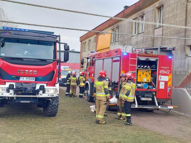 Pożar budynku socjalnego w Starachowicach