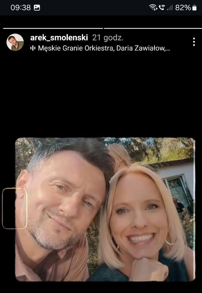 	M jak miłość nowy sezon. Bartek (Arkadiusz Smoleński), Dorota (Iwona Rejzner) na planie