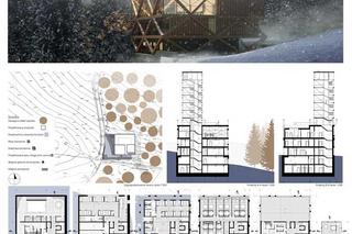 Projekt schroniska na górze Jeżowa Woda w Beskidach