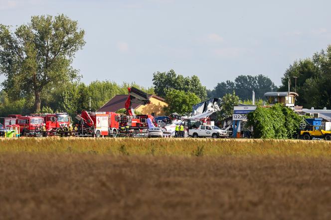 Wypadek samolotu w miejscowości Chrcynno 