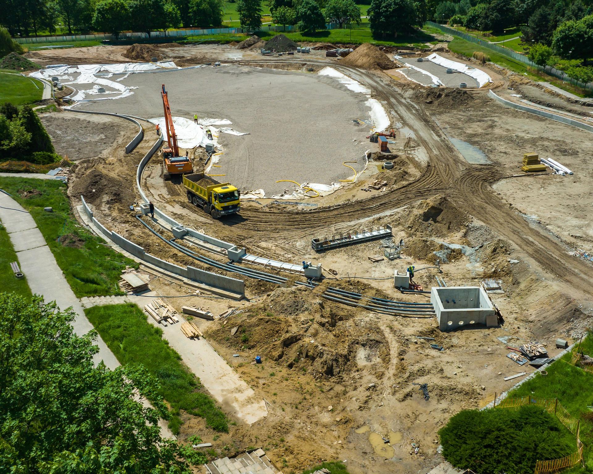 Modernizacja parku Pole Mokotowskie w Warszawie, proj. WXCA