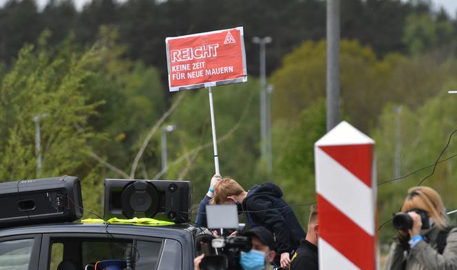 Protest na granicy polsko-niemieckiej w Lubieszynie