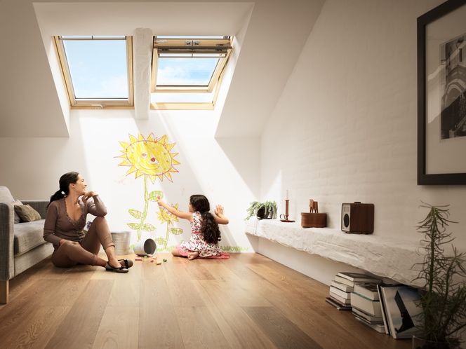 Okno dachowe obrotowe - Velux