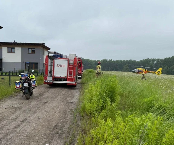 Groźny wypadek wiatrakowca w Świętochłowicach