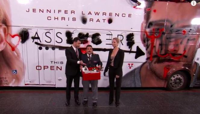 Jennifer Lawrence w Jimmy Kimmell Live