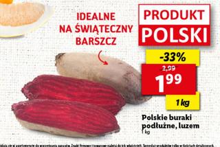 Polskie buraki podłużne luzem - 1,99 zł/1 kg