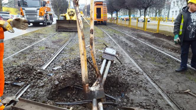 Wykolejenie tramwaju na ul. Dubois