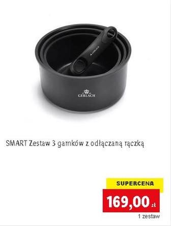 SMART Zestaw 3 garnków z odłączaną rączką 169 zł/ 1 zestaw