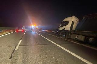 Wypadek na autostradzie A4 na wysokoaci Balic w kierunku Rzeszowa 