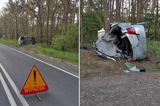 Toyota roztrzaskała się o drzewo pod Płockiem! W środku ciężko ranna 22-latka [ZDJĘCIA]. 