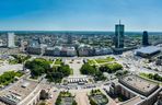 Widok z tarasu na Pałacu Kultury
