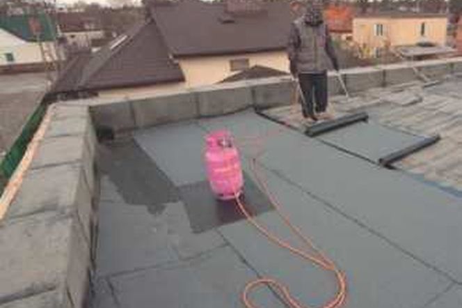 Dach płaski na starym stropie