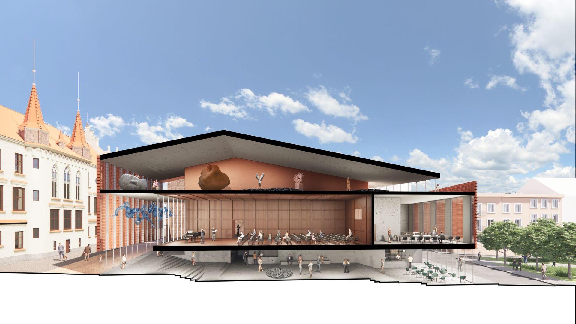 Aula miejska w Rzeszowie według biura ZIEMIA