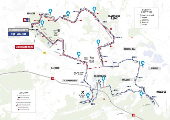 Silesia Marathon 2023. Trasa biegu