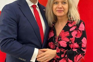 Karol Nawrocki z Małgorzatą Wassermann 