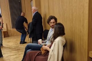 M jak miłość nowy sezon po wakacjach 2025. Kasia (Paulina Lasota), Mariusz (Mateusz Mosiewicz) na planie