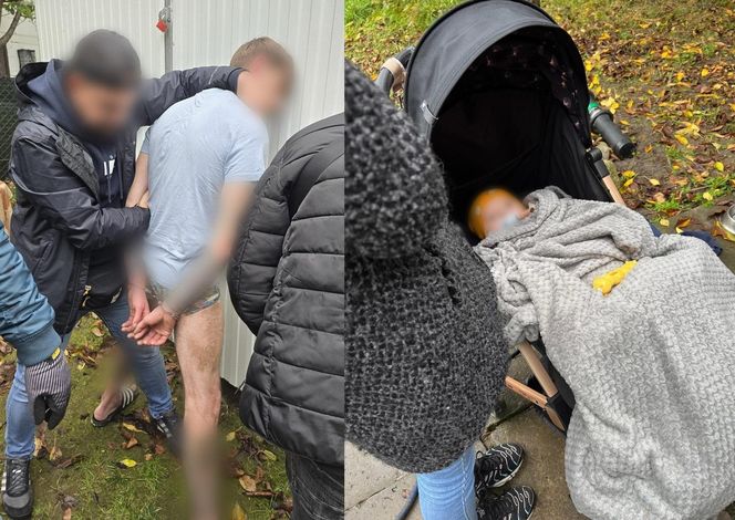 Poszukiwany 33-latek ukrywał się z żoną i niemowlęciem na działkach. W organizmie dziecka wykryto kokainę