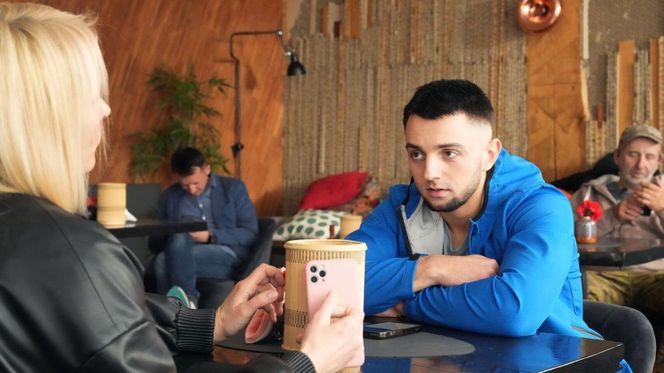 Barwy szczęścia odc. 3253. Olga (Dorota Łukasiewicz-Kwietniewska), Mirek (Oliwier Kozłowski)