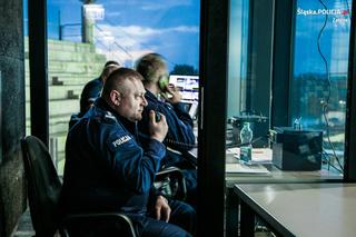 Policyjne zabezpieczenia meczu w Zabrzu