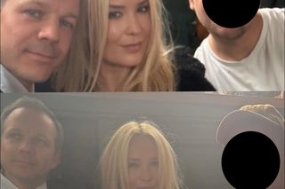 Barwy szczęścia. Karolina (Marta Dąbrowska), Bruno (Lesław Żurek) na planie