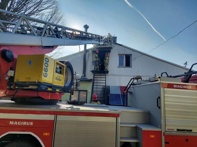 Interwencja straży pożarnej przy ulicy Zgodnej w Starachowicach