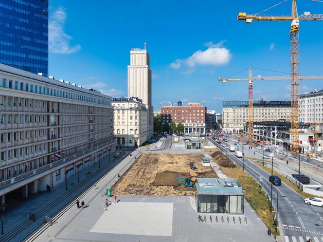 Zielona oaza na placu Powstańców Warszawy