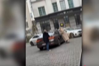 Bandyckie sceny w centrum Szczecina 