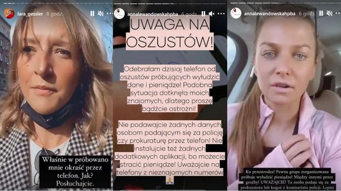 Lewandowska i Gessler ofiarami przestępców? Celebryci ostrzegają przed oszustwami przez telefon