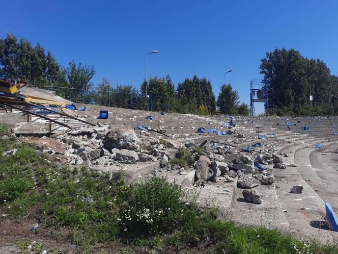 Trwa rozbiórka stadionu Ruchu Chorzów