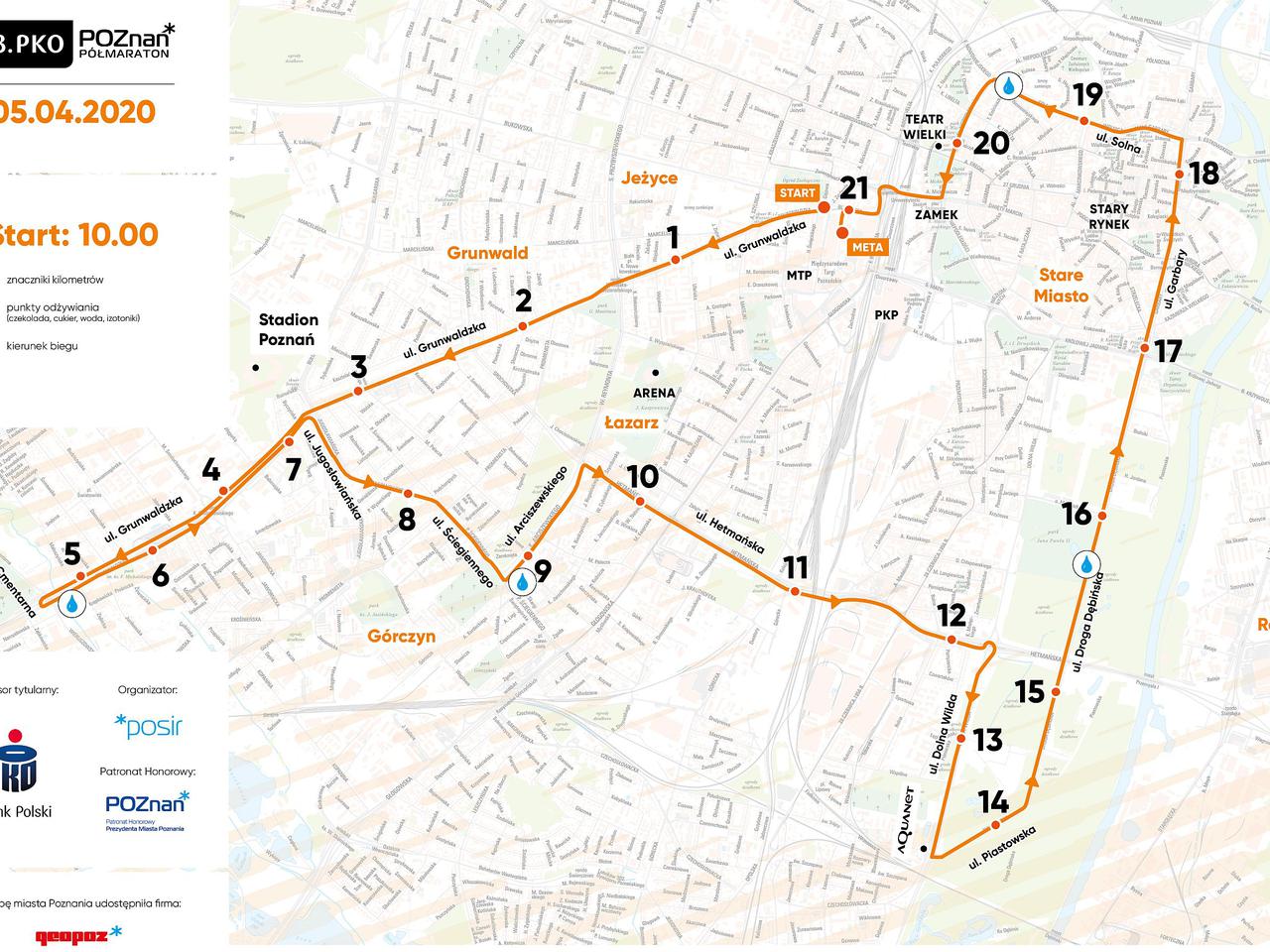Znamy trasę 13. PKO Poznań Półmaratonu. Zobacz jak pobiegną zawodnicy