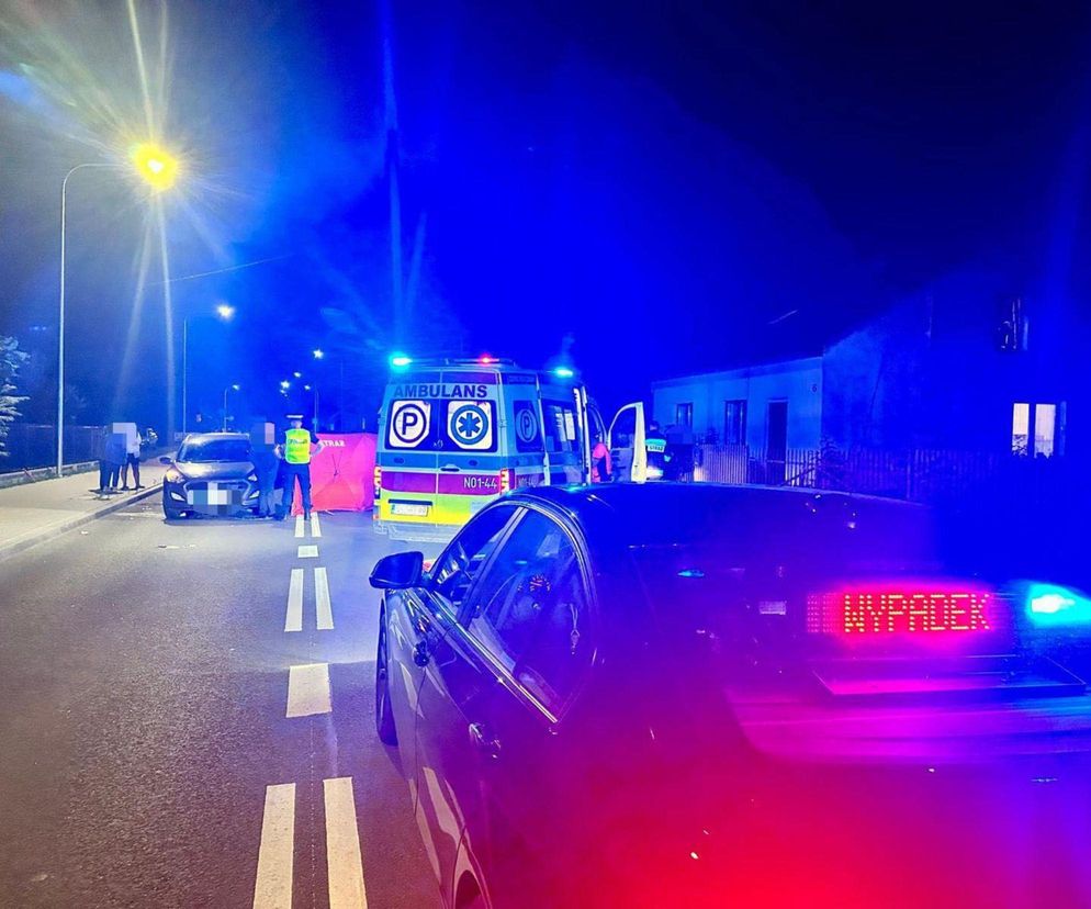 Koszmarny wypadek w Rozogach. Samochód najechał na leżącego na drodze mężczyznę