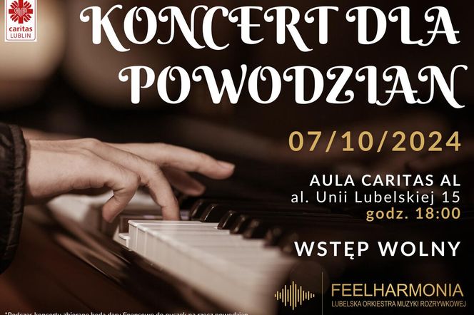 Koncert na rzecz powodzian - plakat 