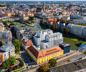 Kępa Mieszczańska we Wrocławiu - widok z drona