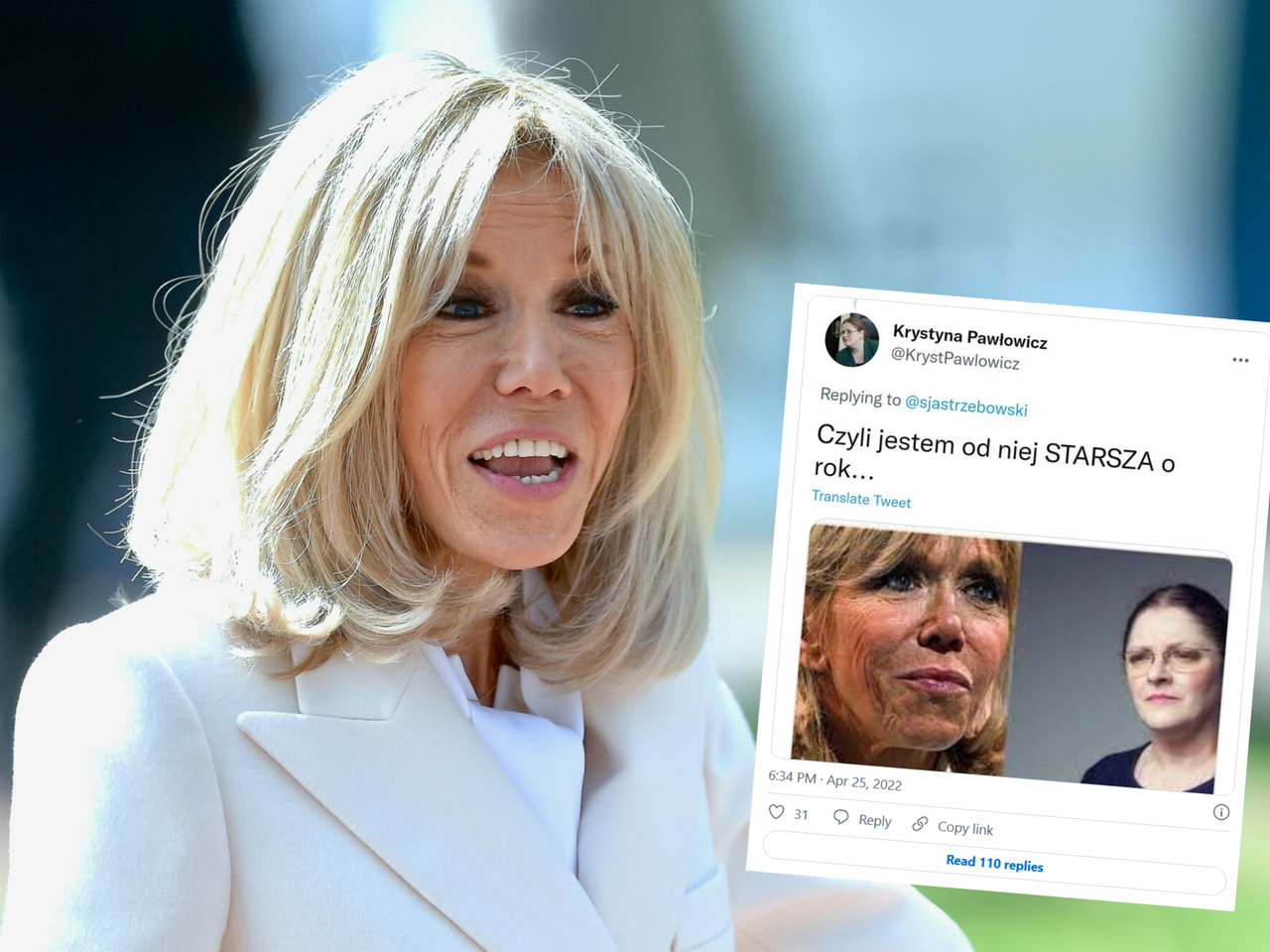 Krystyna Pawłowicz porównuje się do Brigitte Macrone. Sugeruje, że wygląda lepiej?