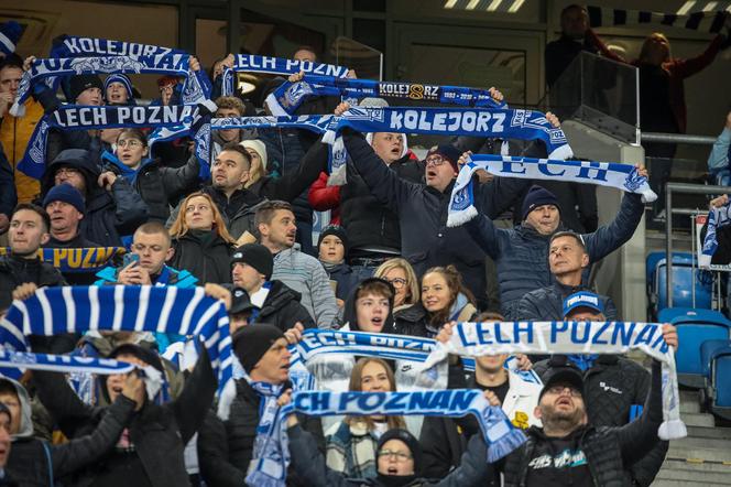 Kibice na meczu Lech Poznań - Ruch Chorzów