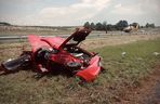 Porsche dachowało przy S19. Dwie osoby ranne