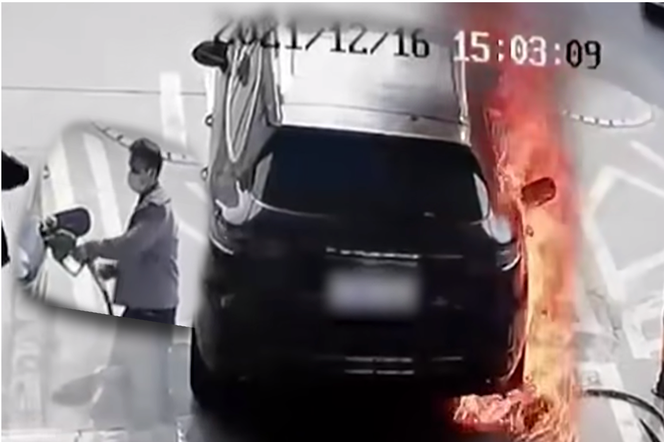Podpalił Porsche na stacji benzynowej! Zrobił to z zimną krwią