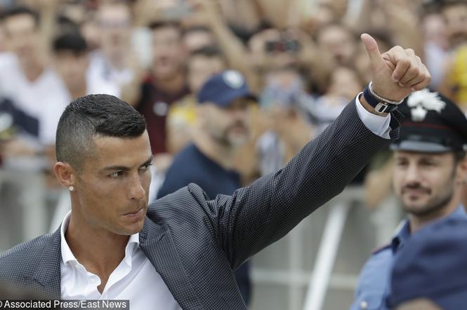 Cristiano Ronaldo podczas prezentacji w Juventusie