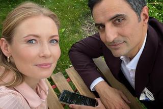 Barwy szczęścia na planie: Dominika (Karolina Chapko), Zbyszek Stawicki (Piotr Borowski)