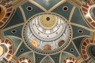 Zdrój Wojciech w Lądku-Zdroju. Sklepienie basenu