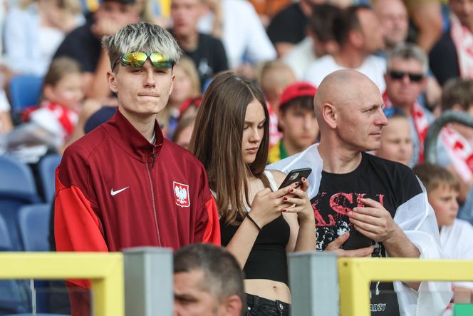 Kibice na meczu gwiazd Polska - Brazylia na Stadionie Śląskim