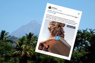 Turyści wspięli się na wulkan, aby sfilmować jego wybuch [WIDEO]