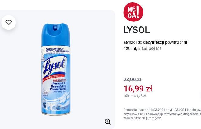  Lysol, aerozol do dezynfekcji powierzchni