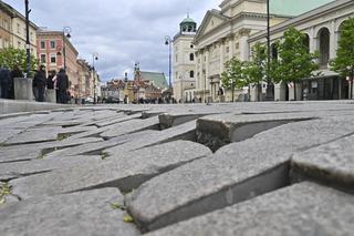 Nawierzchnia na Krakowskim Przedmieściu przed remontem