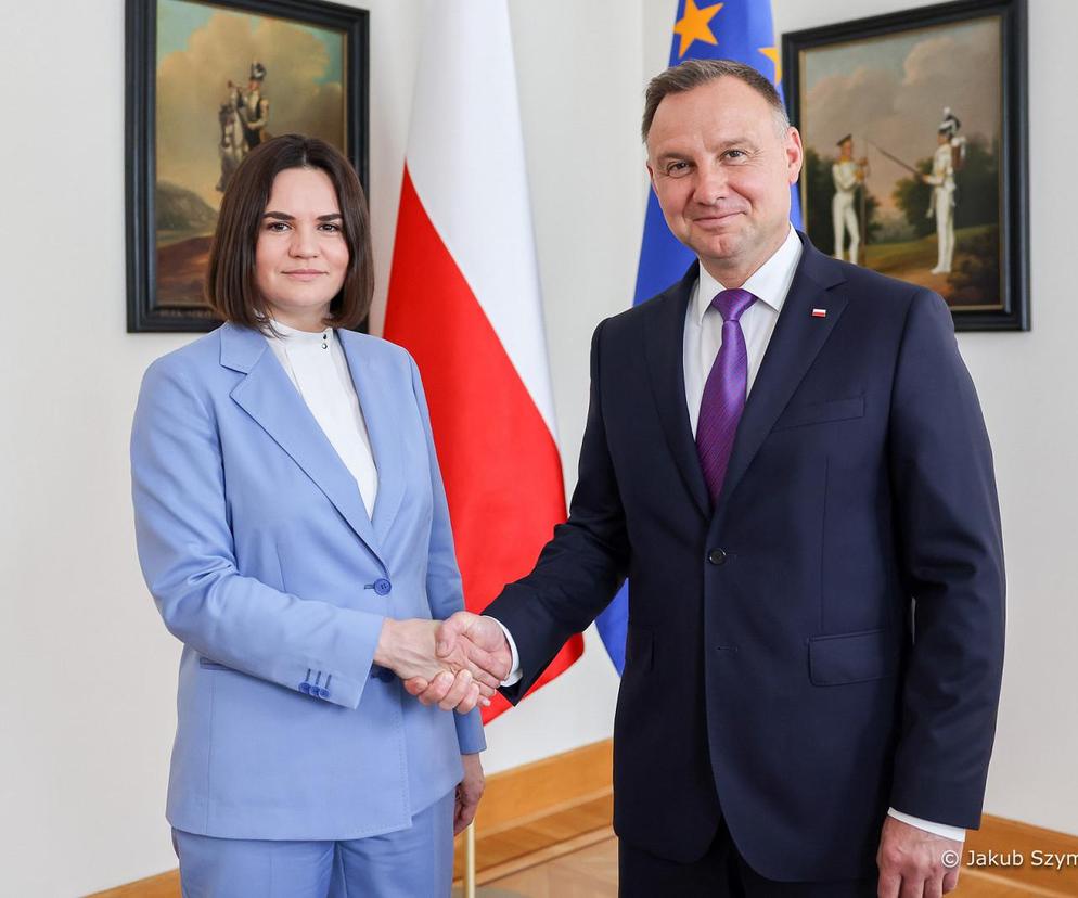 Andrzej Duda i Swiatłana Cichanouska