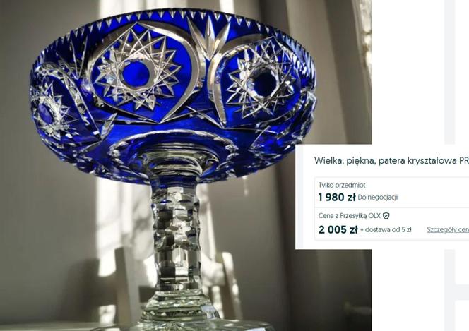 Ogłoszenie na OLX "Wielka, piękna, patera kryształowa PRL" wystawione przez użytkownika michalszymanski86